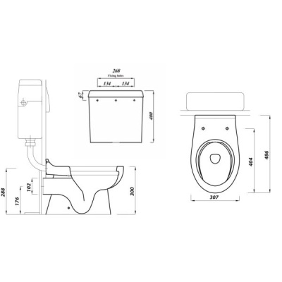 Pro Series Infant Back To Wall Pan - 300mm Height